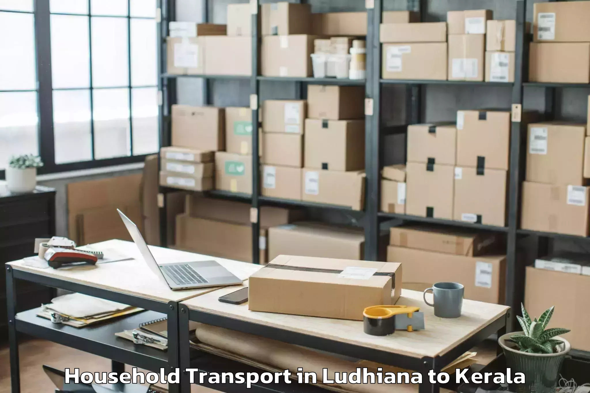 Book Ludhiana to Mall Of Joy Thrissur Household Transport Online